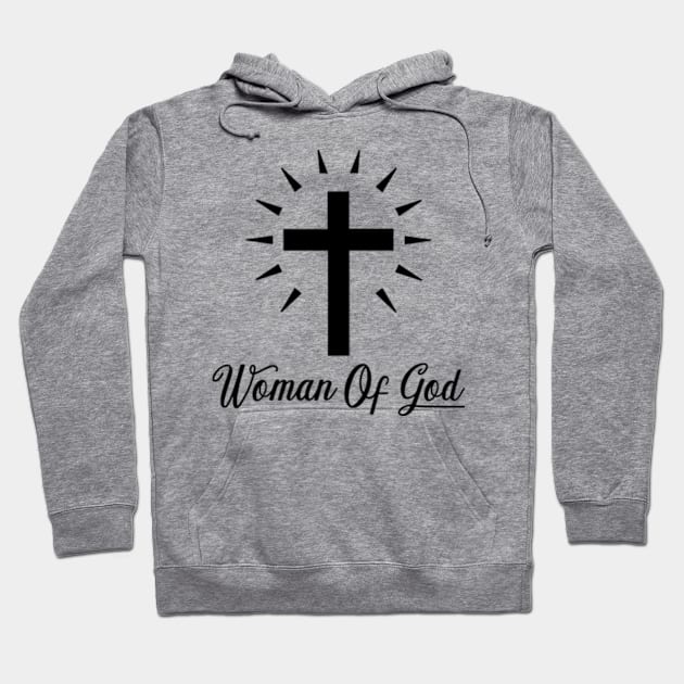 Woman Of God - Roman Catholic Cross - Black - Christian Series 13B Hoodie by FOGSJ